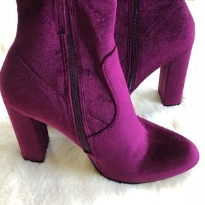 Steve Madden velvet booties